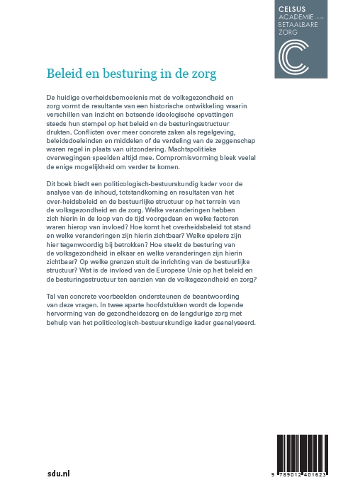 Beleid en besturing in de zorg achterkant