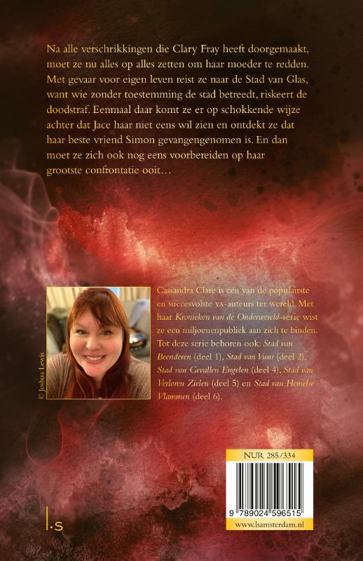 Stad van Glas / Kronieken van de Onderwereld / 3 achterkant