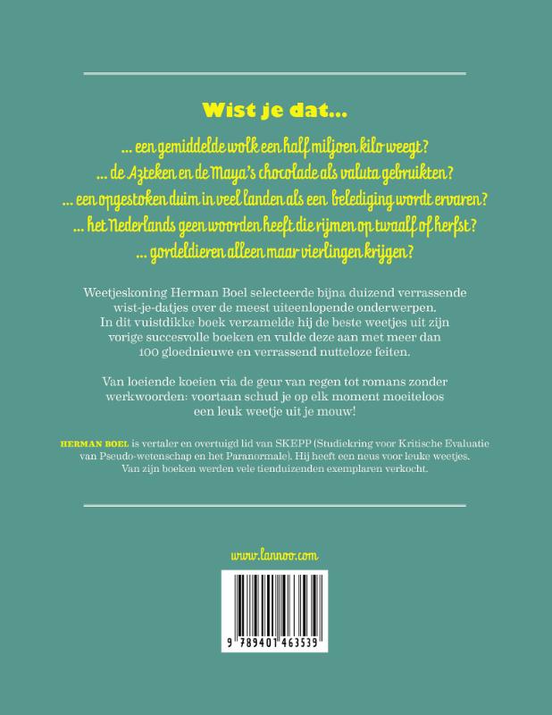 999 feiten waar je meestal helemaal niets aan hebt achterkant