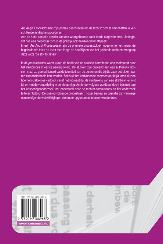 Strafprocesdossier / Procesdossiers achterkant