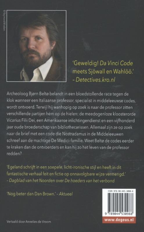 Het testament van Nostradamus / Bjorn Belto / 4 achterkant