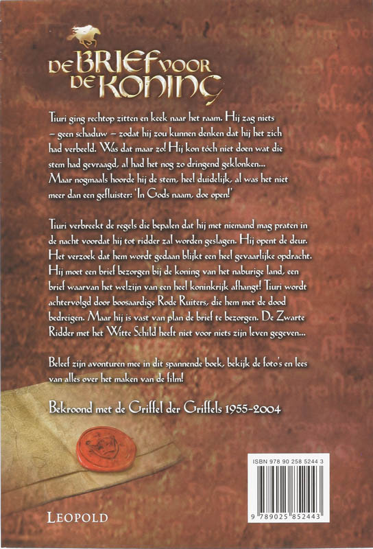 De Brief Voor De Koning achterkant