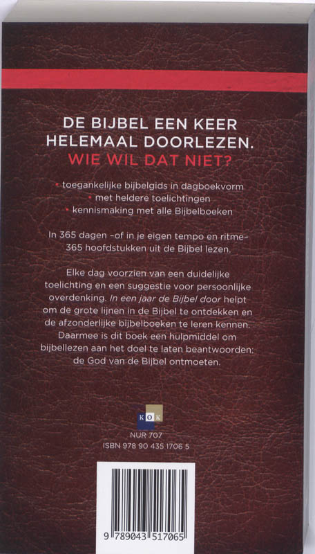 In Een Jaar De Bijbel Door achterkant