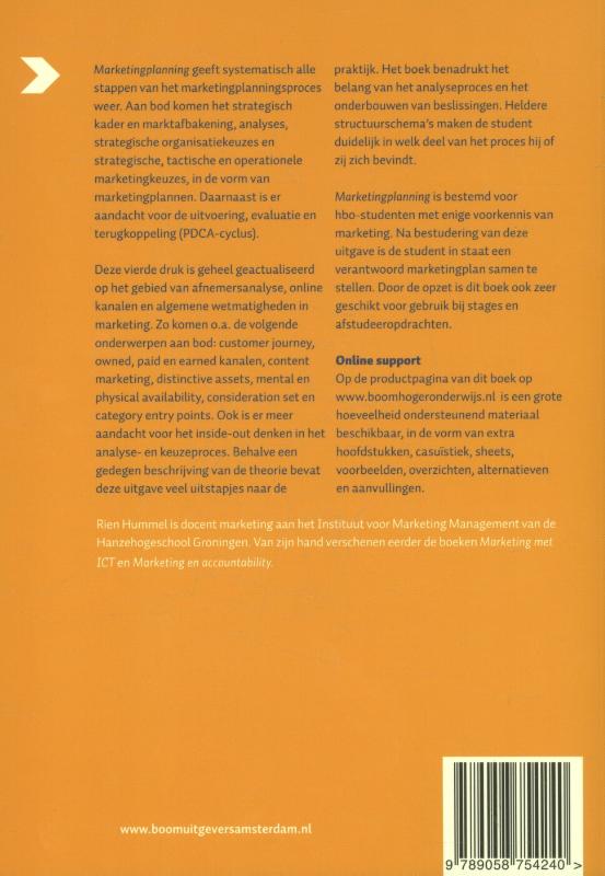 Marketingplanning achterkant
