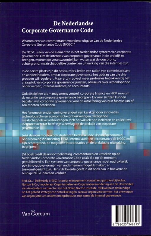 De Nederlandse corporate governance code achterkant