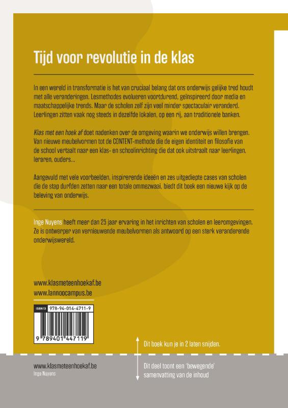 Klas met een hoek af achterkant