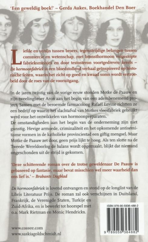 Goldschmidt, Saskia:De hormoonfabriek / druk 4 achterkant