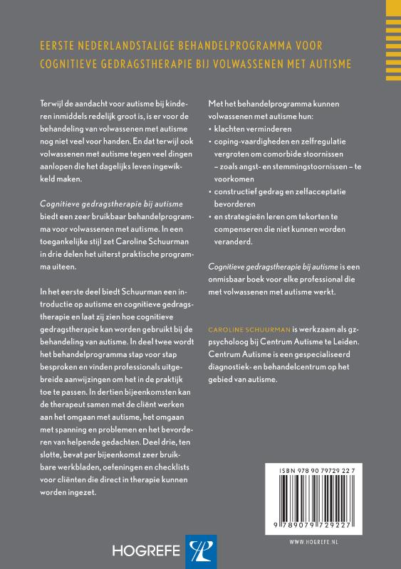 Cognitieve gedragstherapie bij autisme achterkant