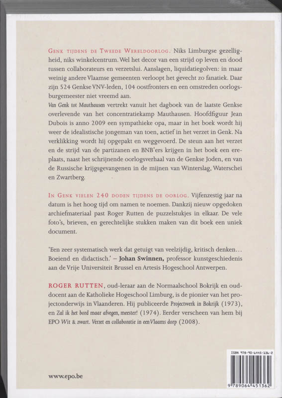 Van Genk tot Mauthausen achterkant