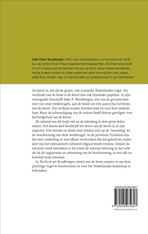 De vogelserie 13 -   De kievit achterkant