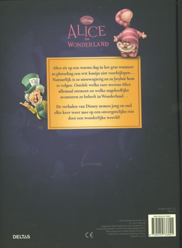 Alice in wonderland / Walt Disney achterkant