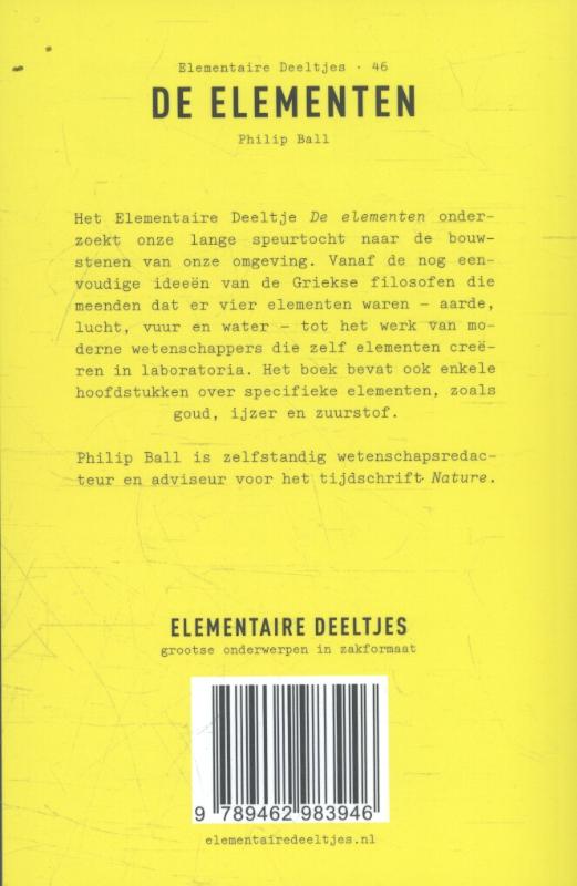 De elementen / Elementaire Deeltjes / 46 achterkant