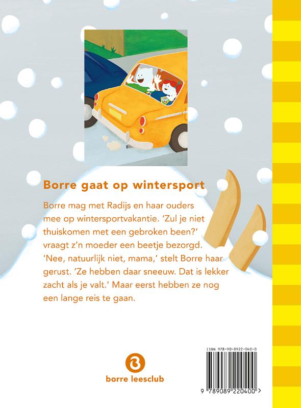 Borre gaat op wintersport / De Gestreepte Boekjes achterkant