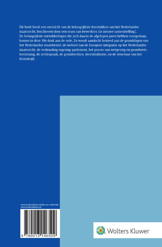 Beginselen van het Nederlands staatsrecht achterkant