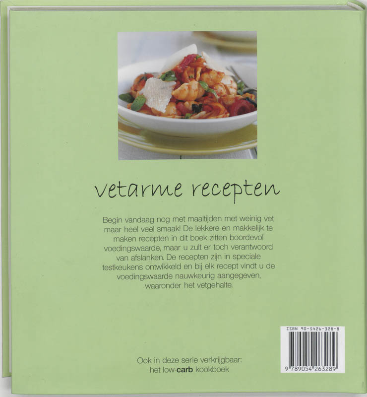 Het Low Fat Kookboek achterkant