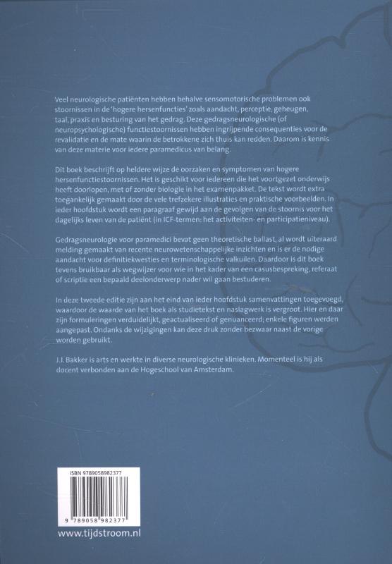 Gedragsneurologie voor paramedici achterkant