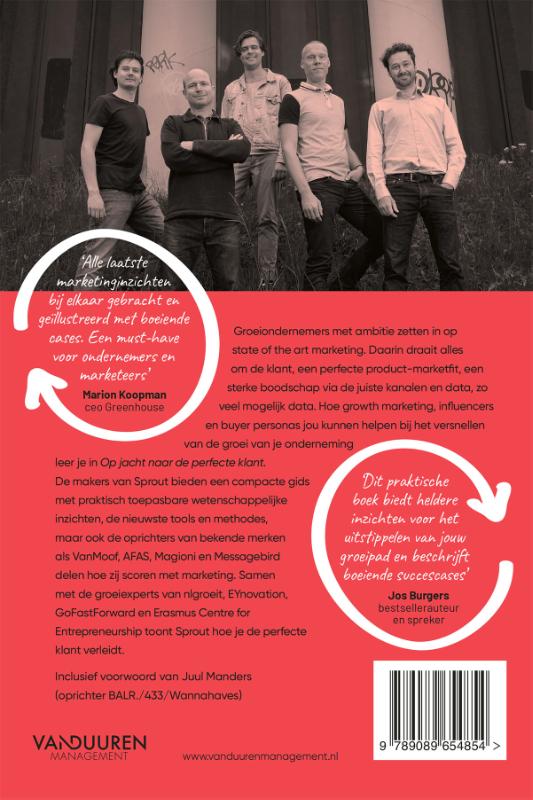 Op jacht naar de perfecte klant / Sprout groeigids voor startups en scaleups achterkant