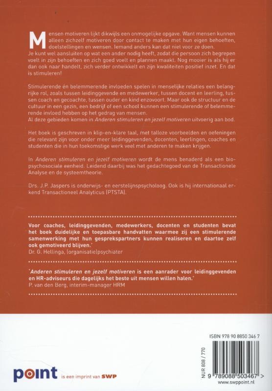 Anderen stimuleren en jezelf motiveren achterkant