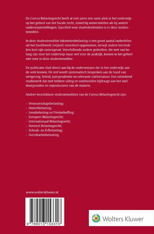Cursus Belastingrecht 2019-2020 achterkant