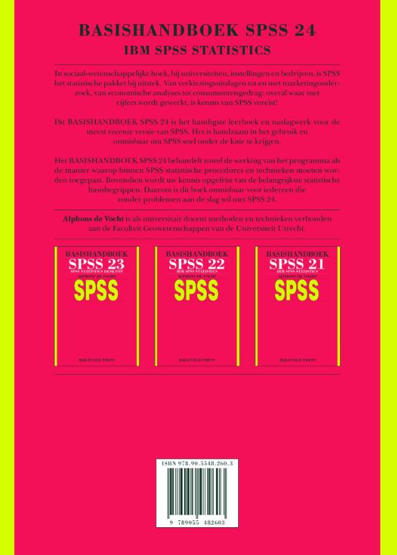 Basishandboek SPSS 24 achterkant