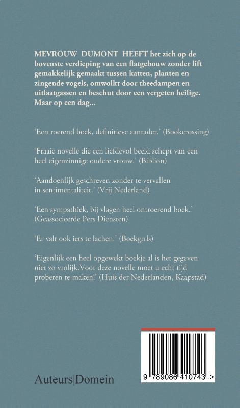 Vrouw in het vogelhuis / De familie Dumont achterkant