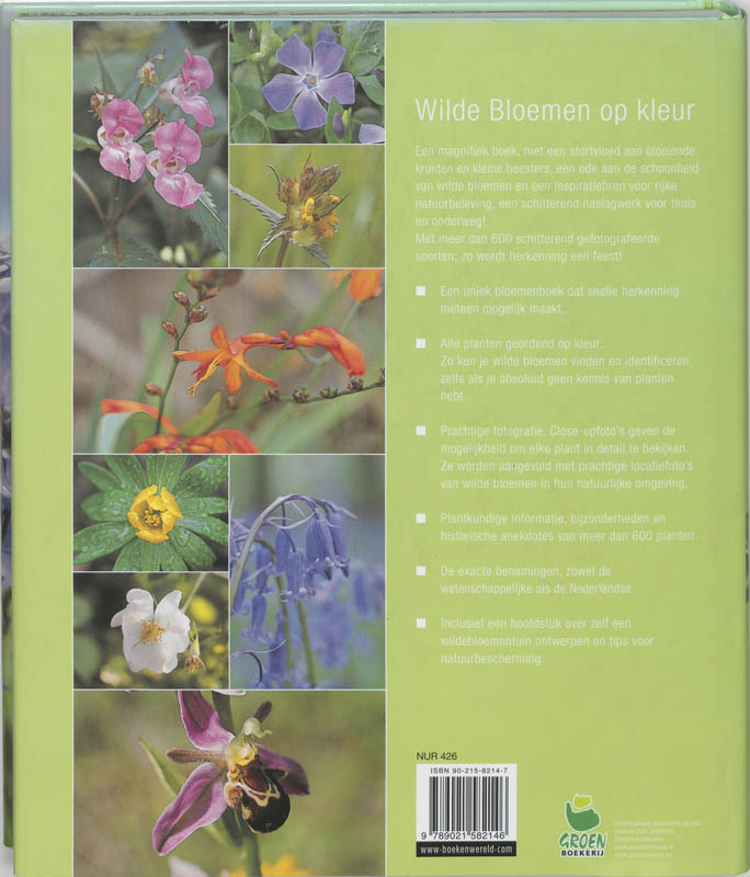 Wilde Bloemen Op Kleur achterkant