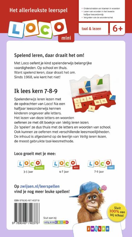 Loco Mini  -   Loco Mini veilig leren lezen ik lees kern 7-8-9 achterkant