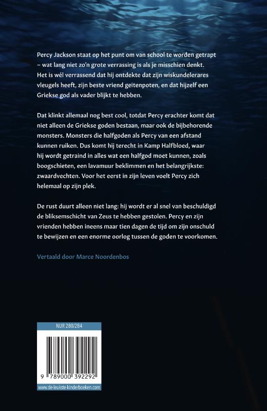 Percy Jackson and the Olympians / Percy Jackson en de Olympiërs / 1 achterkant