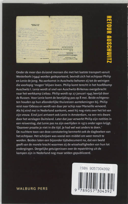 Retour Auschwitz achterkant