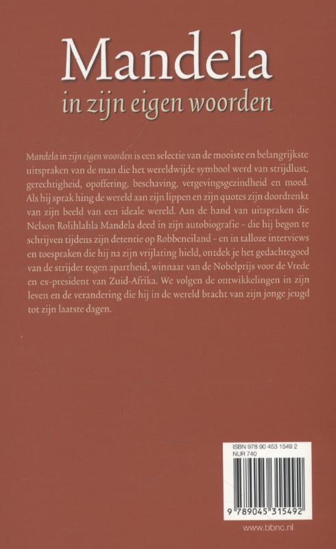 Mandela in zijn eigen woorden achterkant