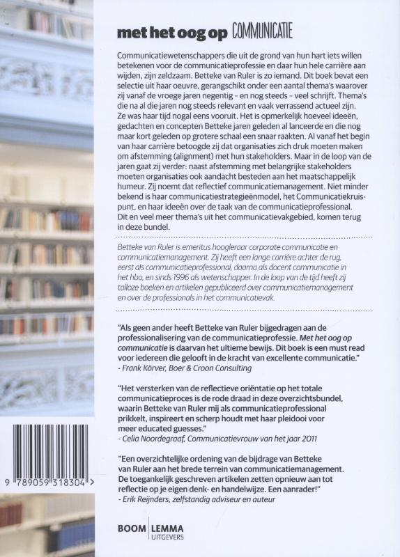 Met het oog op communicatie achterkant