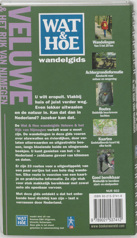 Wat & Hoe wandelgids Veluwe & het Rijk van Nijmegen / Wat & Hoe wandelgids achterkant