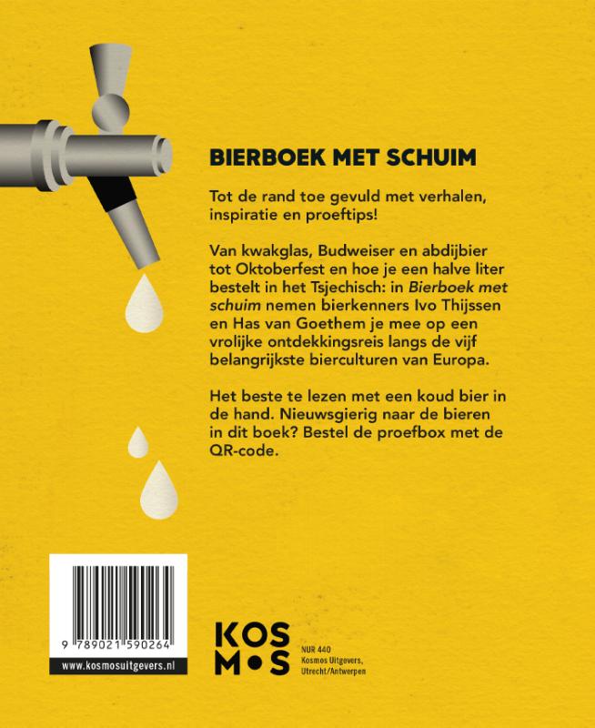 Bierboek met schuim achterkant