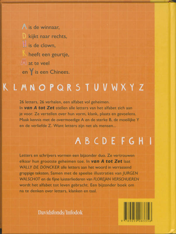 Van A tot Zet achterkant