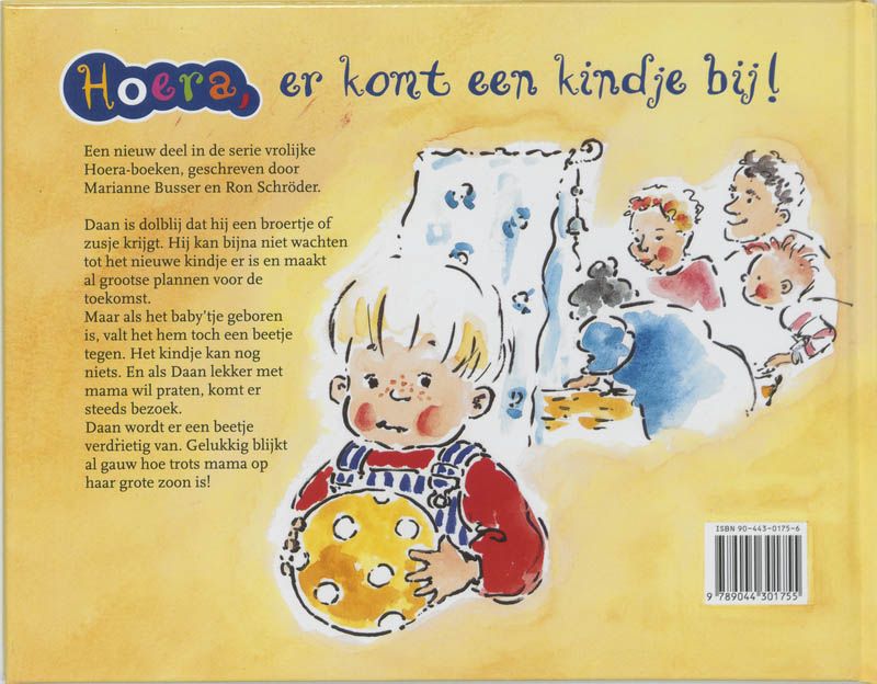 Hoera, er komt een kindje bij! / Hoera achterkant