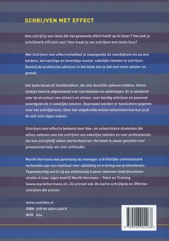 Schrijven met effect achterkant