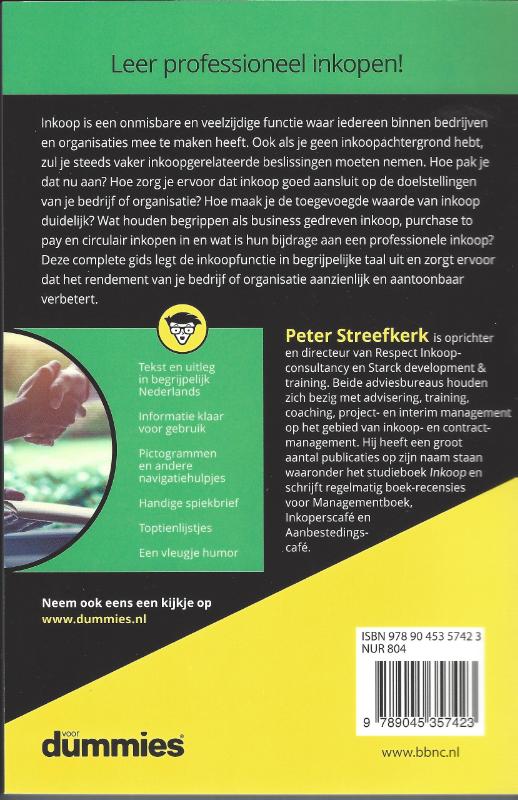 Inkopen voor Dummies / Voor Dummies achterkant
