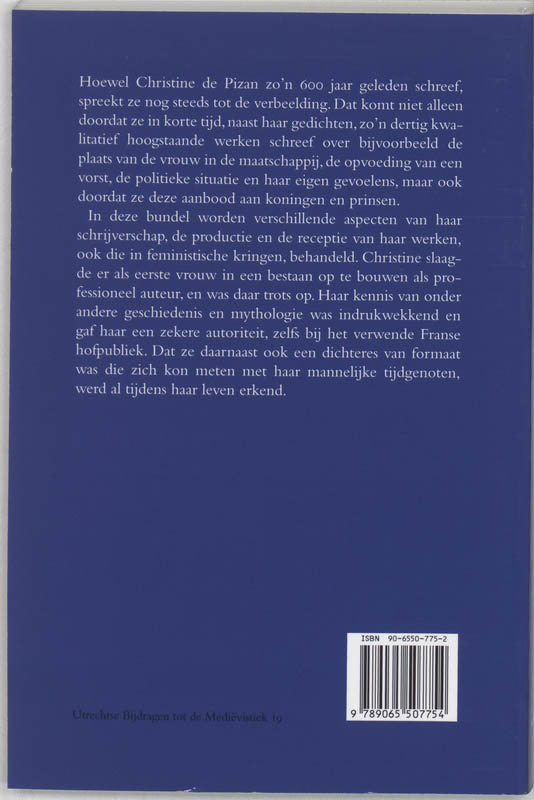 Christine de Pizan / Utrechtse bijdragen tot de Medievistiek / 19 achterkant