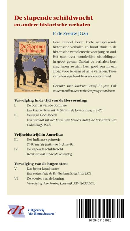 Historische verhalen voor jong en oud 41 -   De slapende schildwacht en andere verhale achterkant