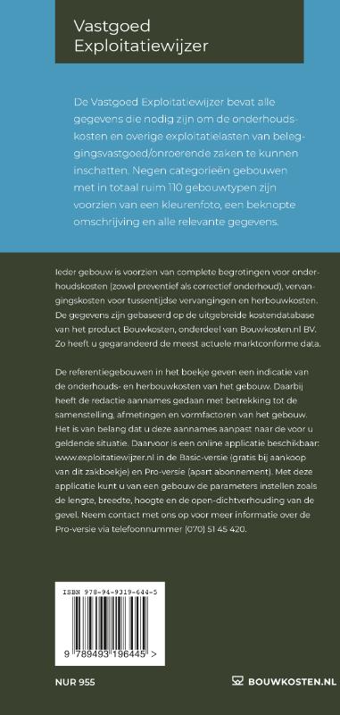Vastgoed Exploitatiewijzer 2021 achterkant