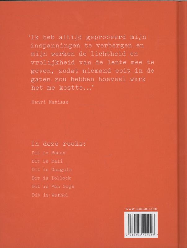 Dit is Matisse achterkant