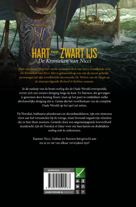 Hart van Zwart IJs / De Kronieken van Nicci / 4 achterkant
