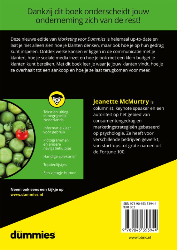 Marketing voor dummies / Voor Dummies achterkant