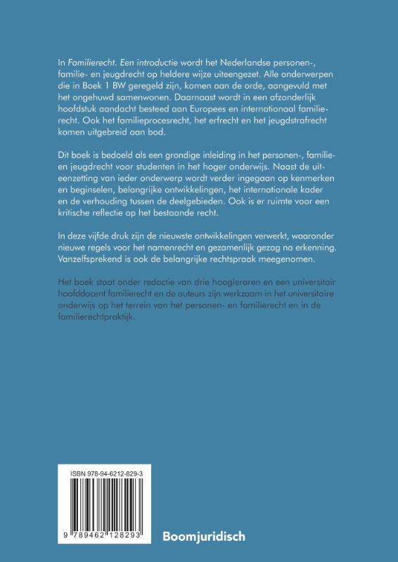 Familierecht / Boom Juridische studieboeken achterkant