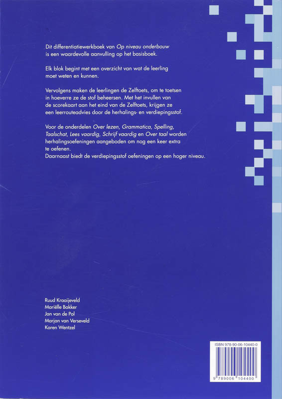 Op Niveau Onderbouw 2 Havo Vwo Differentiatieboek Lineair achterkant