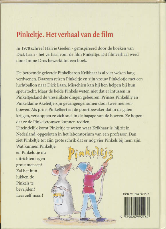 Pinkeltje Het Verhaal Van De Film achterkant