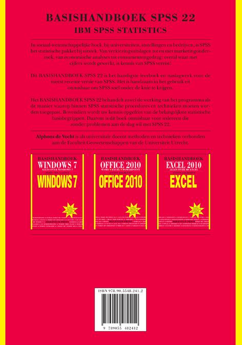 Basishandboek SPSS 22 achterkant