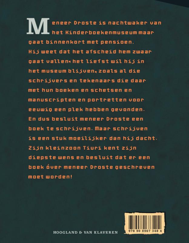 Meneer Droste van het Kinderboekenmuseum achterkant