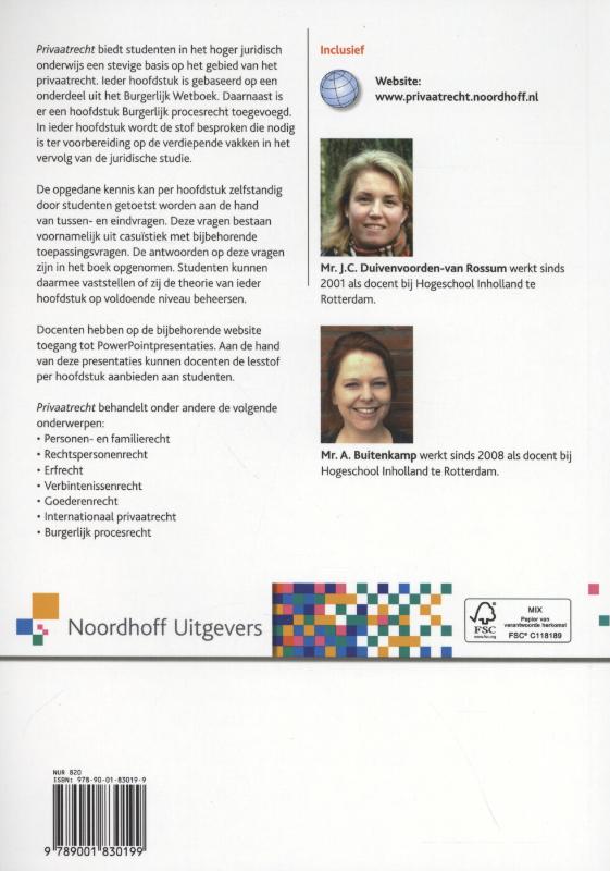 Privaatrecht achterkant