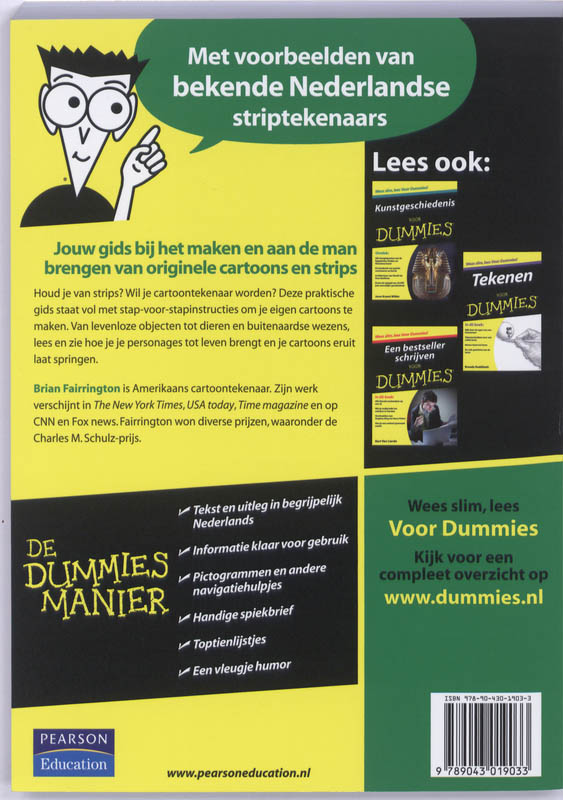Cartoons en strips tekenen voor Dummies / Voor Dummies achterkant